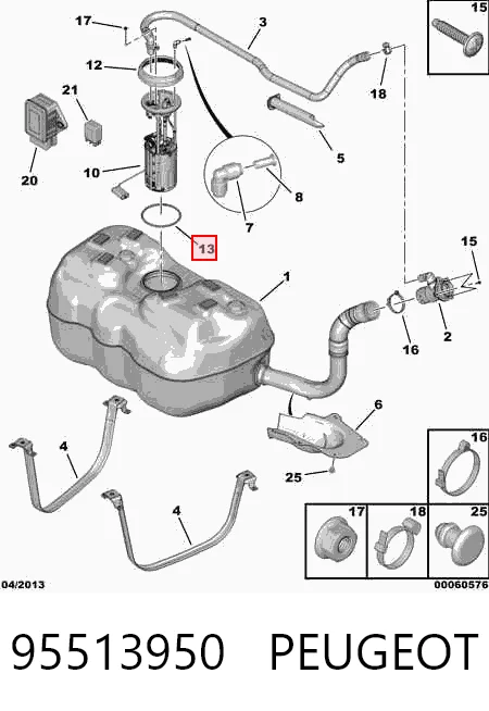 Compre 46537483 Chrysler Compactador da bomba de combustível