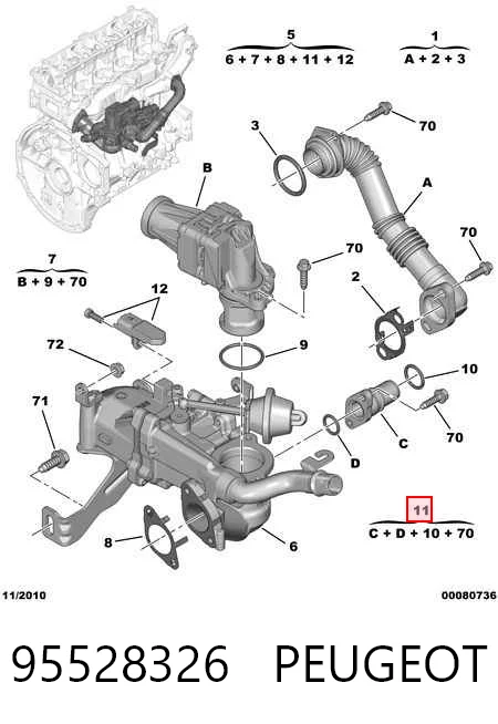 Compre 95528326 General Motors Tubo de ligação do radiador EGR