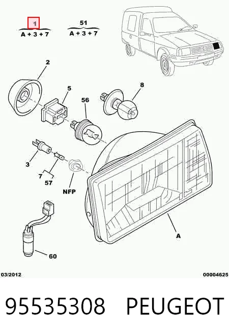 Luz esquerda Citroen C15  VD
