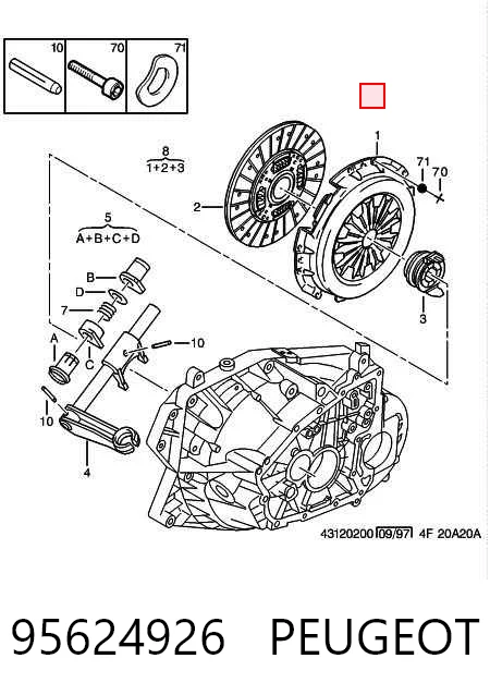  Cesta de embraiagem Citroen Jumper сaixa (230L) (1994 - 2002) 