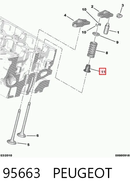  Bucim de válvula (coletor de óleo), admissão/escape Land Rover Freelander II SUV (L359) (2006 - 2014) II