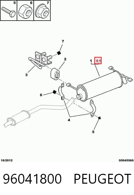 Silenciador, parte traseira Citroen ZX  N2