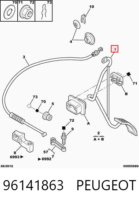 Pedal de gás (de acelerador) Citroen ZX  N2 ao melhor preço