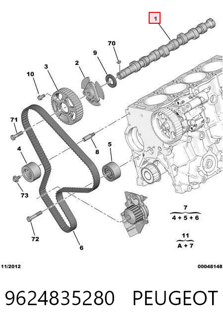 Árvore distribuidora de motor Citroen C4 I LC