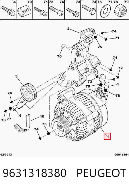 9631318380 Peugeot/Citroen Gerador