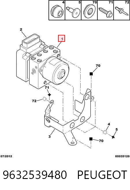 Compre 9632539480 VAG Unidade hidráulico de controlo ABS