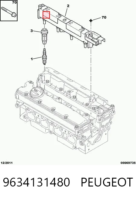 9634131480 Peugeot/Citroen Bobina de ignição