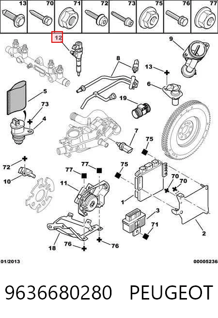 9652173780 VAG Injetor de injeção de combustível