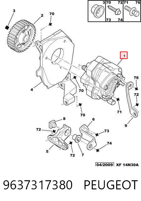 9637317380 Peugeot/Citroen Bomba de combustível de pressão alta