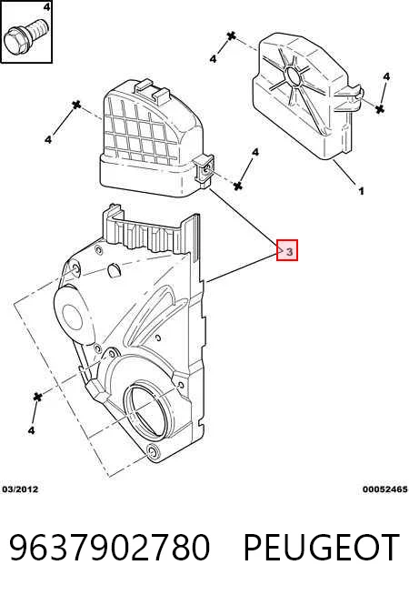 Compre 9637902780 Fiat/Alfa/Lancia Proteção da correia do mecanismo de distribuição de gás