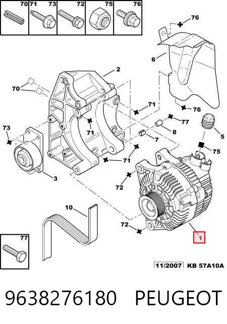 9638276180 Peugeot/Citroen Gerador