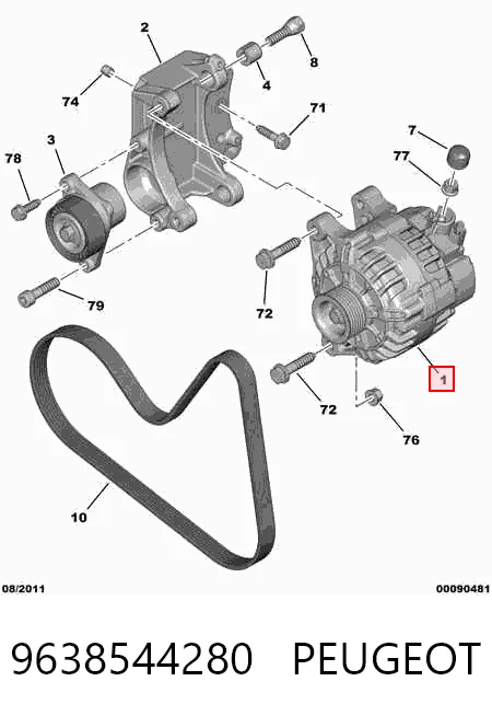 9638544280 Peugeot/Citroen Gerador