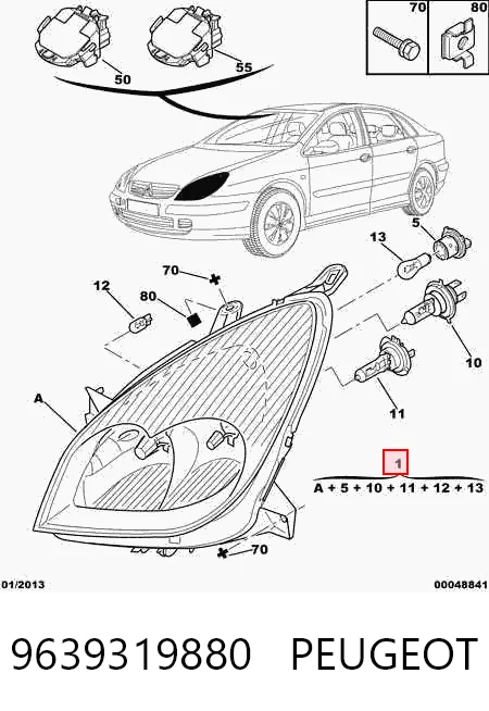  Luz direita Citroen C5 I hatchback (DC) (2001 - 2004) I