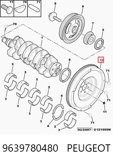  Volante de motor Peugeot Partner I monovolume (5F) (1996 - 2008) I