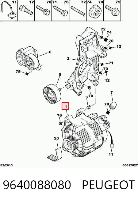 9640088080 Peugeot/Citroen Gerador