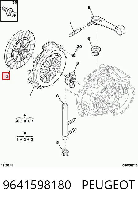 Disco de embraiagem para Citroen C3 II A51