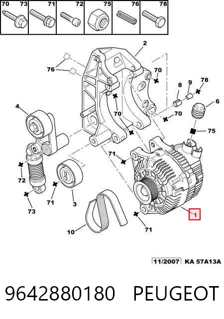 9642880180 Peugeot/Citroen Gerador