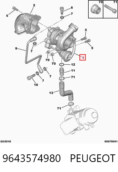 9643574980 Peugeot/Citroen Turbina