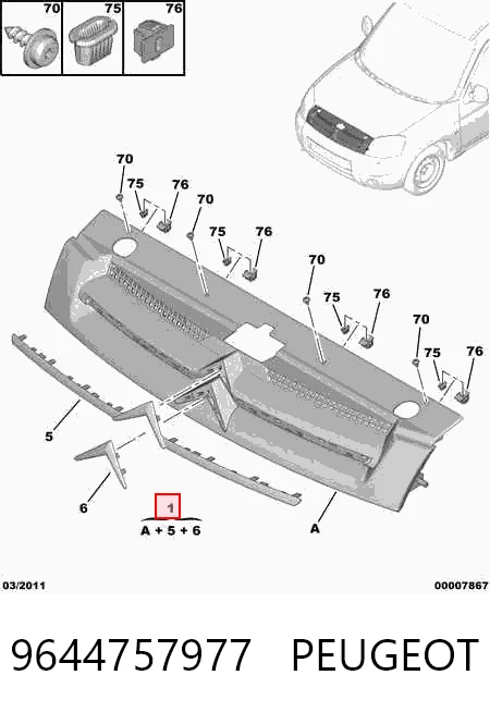 Compre Grelha do radiador Citroen Berlingo 