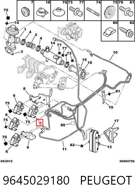 9645029180 Peugeot/Citroen Convertidor de pressão (solenoide) de supercompressão