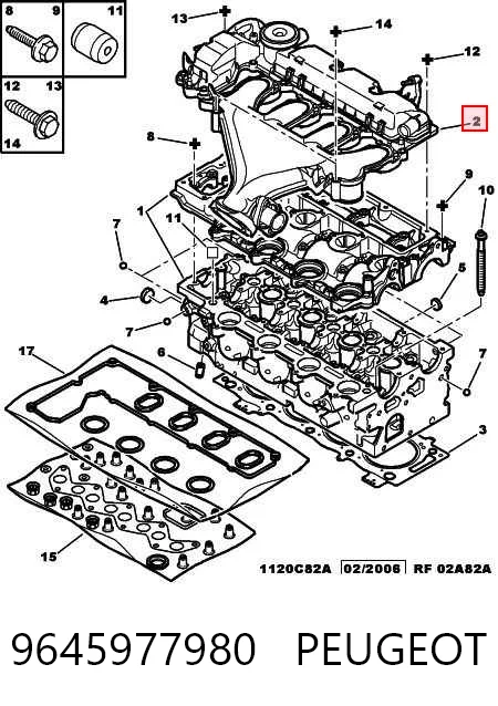 9645977980 Peugeot/Citroen Tampa de válvulas
