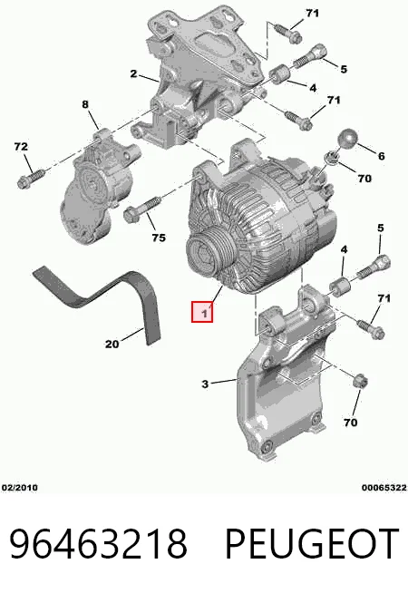 96463218 Peugeot/Citroen Gerador
