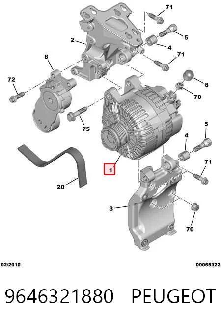 9646321880 Peugeot/Citroen Gerador
