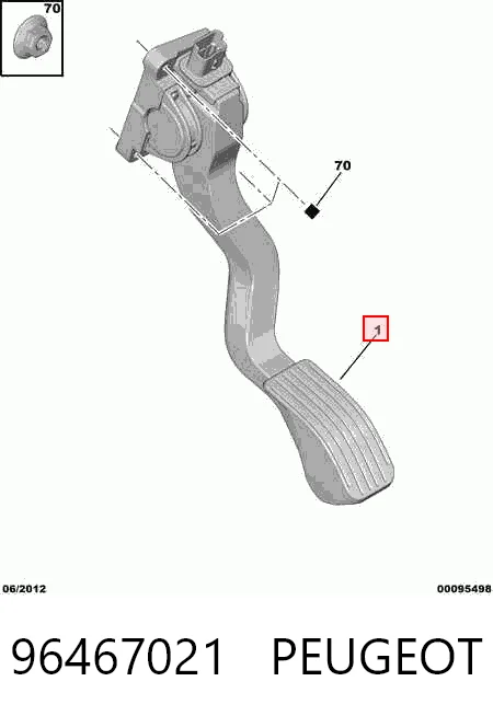  Pedal de gás (de acelerador) Citroen Xsara Picasso monovolume (N68) (2000 - 2010) Picasso