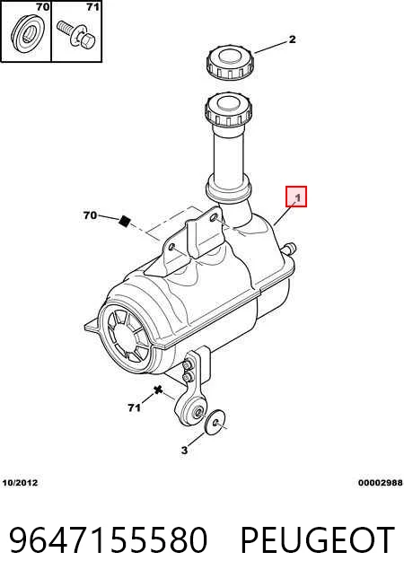9647155580 Peugeot/Citroen Bomba da Direção hidrâulica assistida
