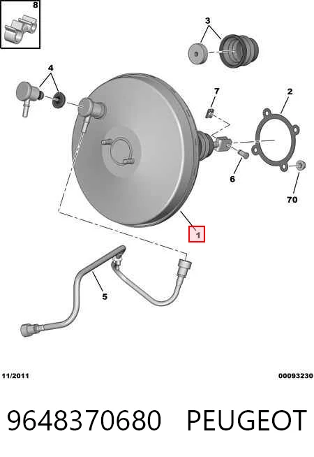 0204125804 Bosch Reforçador dos freios a vácuo