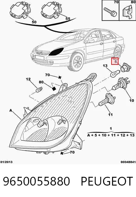 Compre Luz direita Citroen C5 1