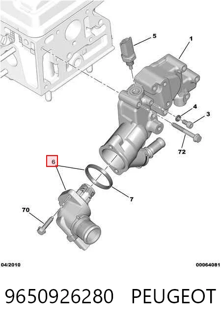 9650926280 Peugeot/Citroen Termostato