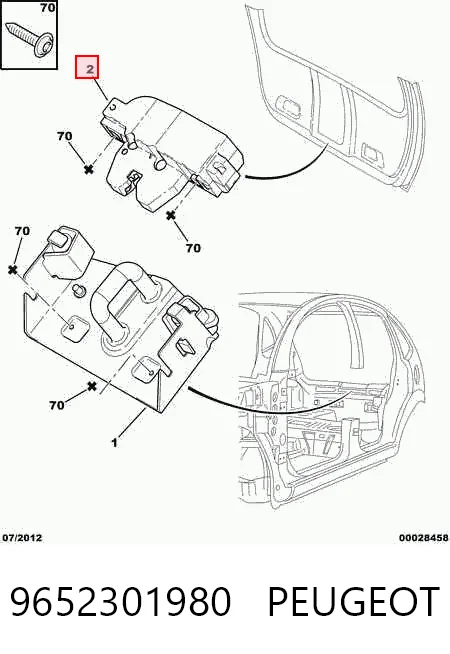 Compre 9652301980 Ford Fecho de tampa de porta-malas (de 3ª/5ª porta traseira)