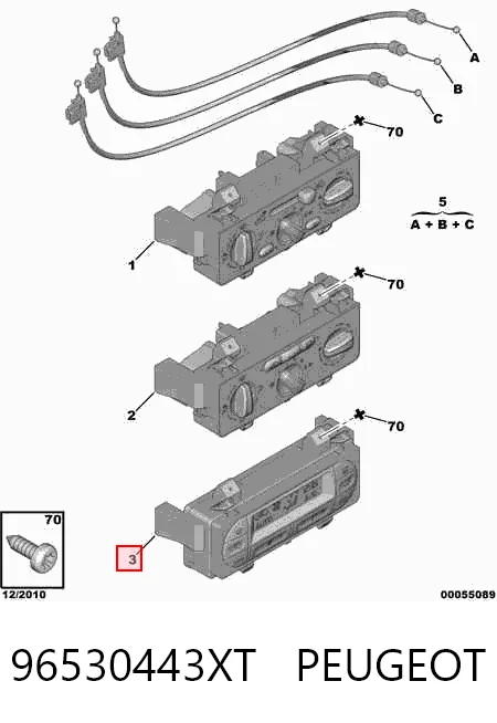 Unidade de controlo dos modos de aquecimento/condicionamento Citroen C3 I FC