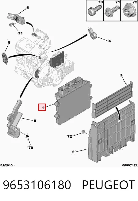 Módulo de direção (Centralina eletrônica) de motor Citroen C3 I FC