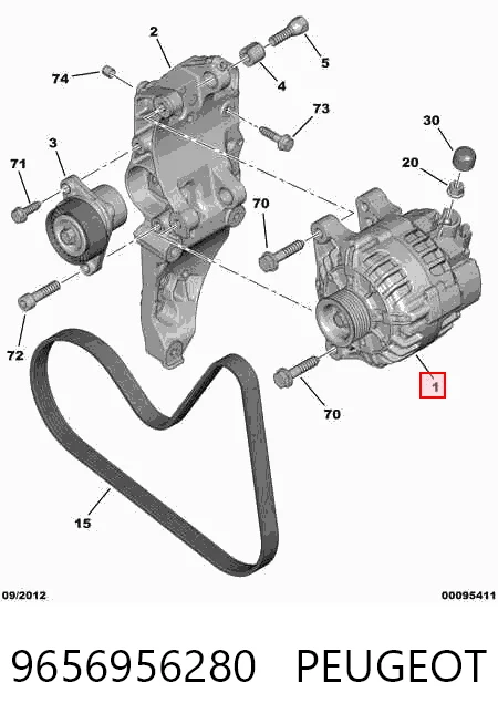 9656956280 Peugeot/Citroen Gerador