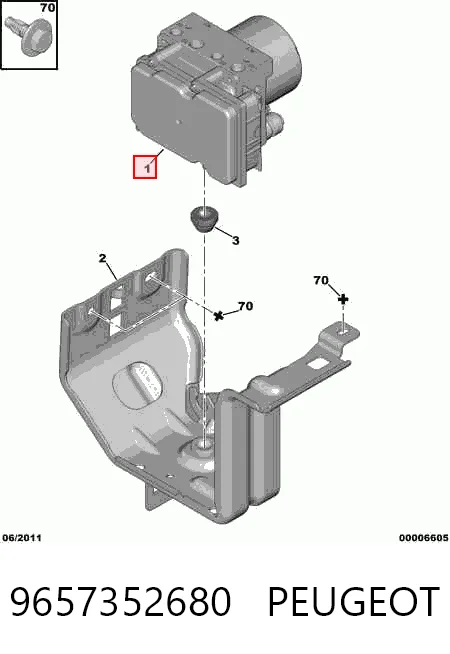 Unidade hidráulico de controlo ABS para Peugeot 307  3A, 3C