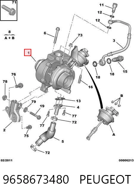 9658673480 Peugeot/Citroen Turbina