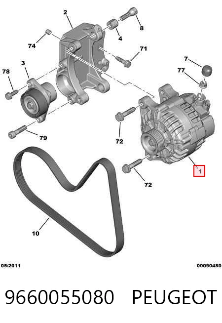 9660055080 Peugeot/Citroen Gerador
