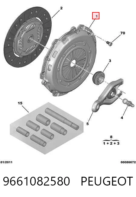 Cesta de embraiagem para Citroen C4 II B7