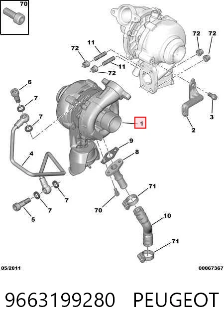 9663199280 Peugeot/Citroen Turbina