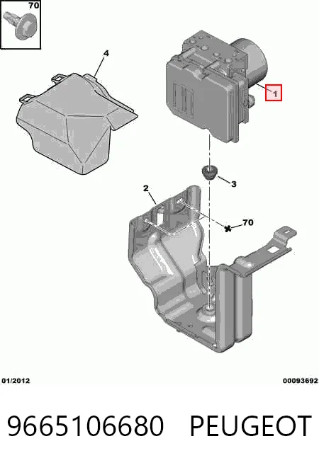 Unidade hidráulico de controlo ABS VAG 9660934580 preço, a partir de 33,66 USD