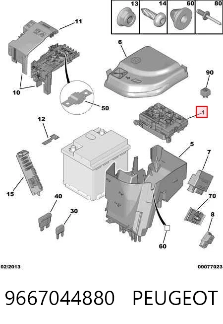 Unidade de dispositivos de segurança para Citroen C4 GRAND PICASSO I UA