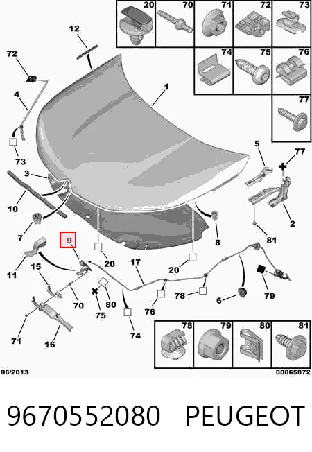 Fecho da capota para Citroen C4 II B7