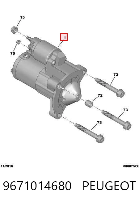 9671014680 Peugeot/Citroen Motor de arranco