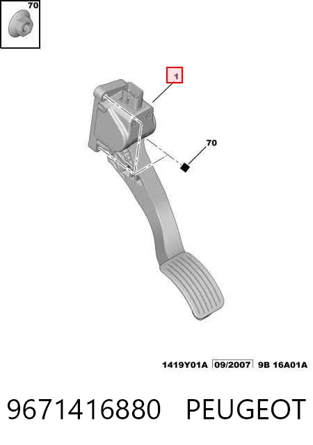 Pedal de gás (de acelerador) 0280755167 VAG