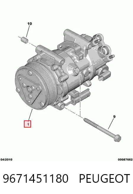 9671451180 Peugeot/Citroen Compressor de aparelho de ar condicionado