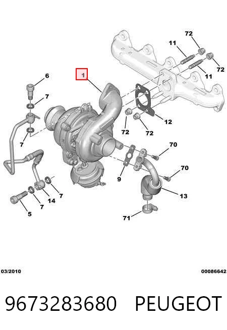 9673283680 Peugeot/Citroen Turbina