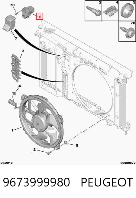 9673999980 Peugeot/Citroen Resistor (resistência) de ventilador de forno (de aquecedor de salão)