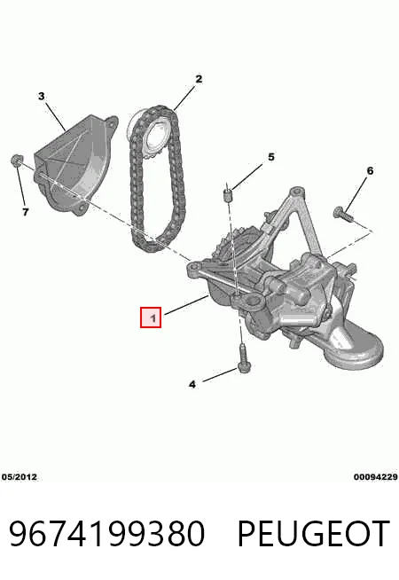 9674199380 Peugeot/Citroen Bomba de óleo